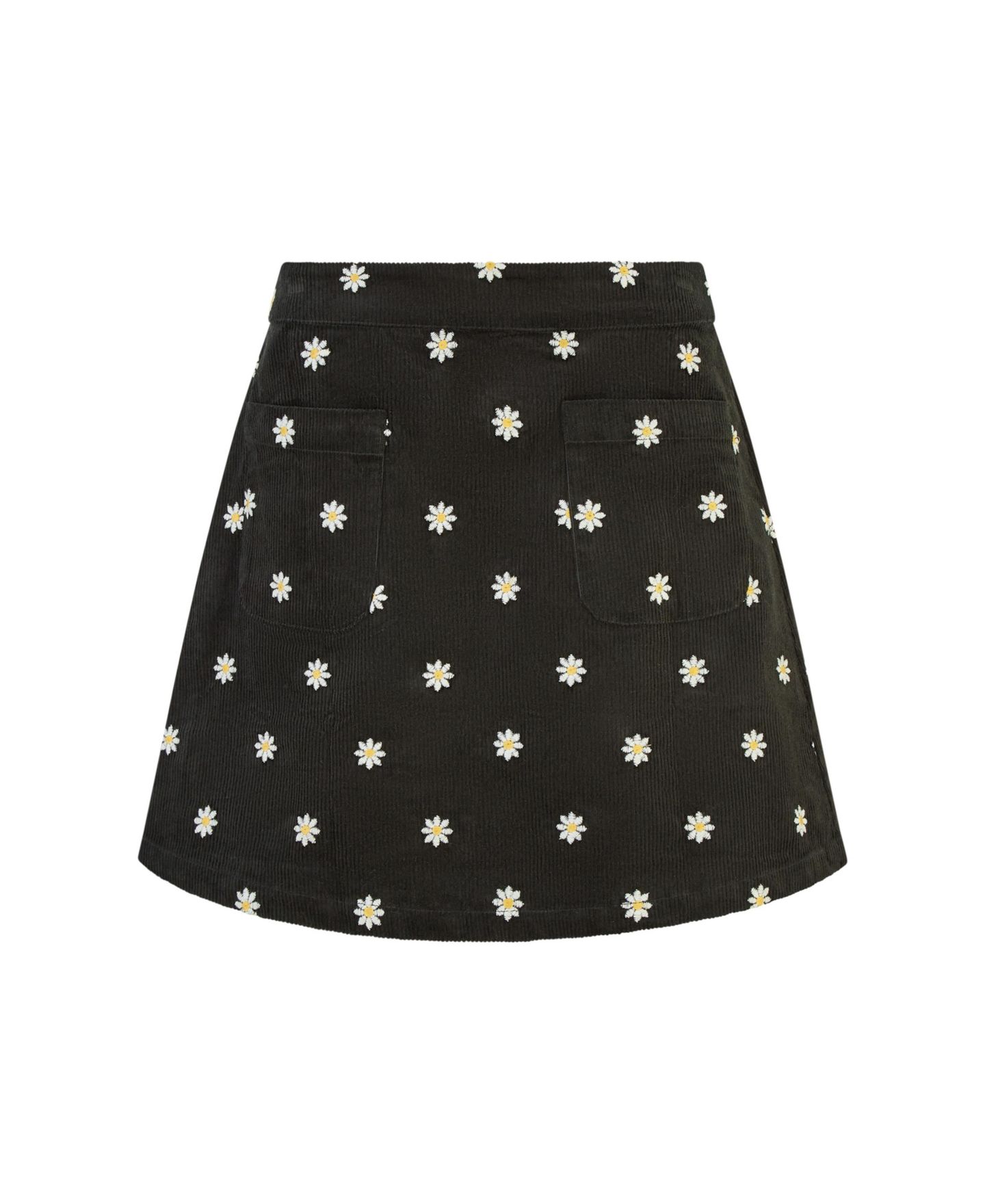 Женская юбка Yumi Corduroy Daisy Mini, цвет: Чёрный — фото 4