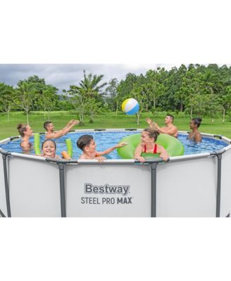 Steel Pro MAX 14'x48" Round Above Ground Swimming Pool with Pump & Cover