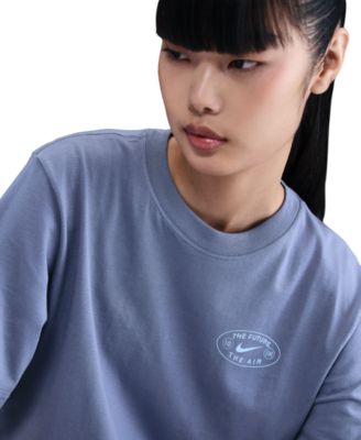 Women's Ribbed Collar Loose T-Shirt