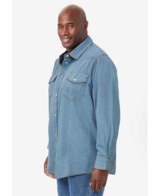 Men's by KingSize Western Snap Front Shirt