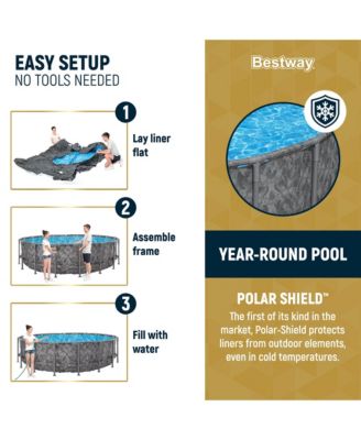 APX 365 20'x52" Round Above Ground Swimming Pool Set with Pump & Ladder