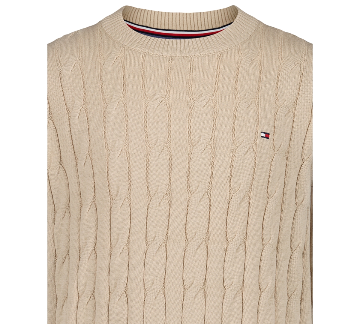 Tommy Hilfiger Boys 2T-7 Crewneck Cable Knit Sweater