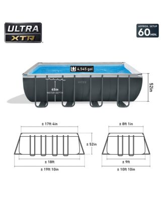 Ultra XTR 18' x 9' x 52" Above Ground Pool & OptiFlow Premium Filter Sand