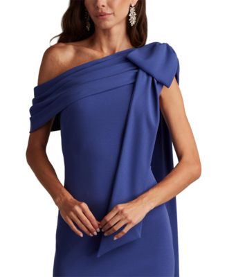 Women's Cassia Bow-Shoulder Crepe Gown