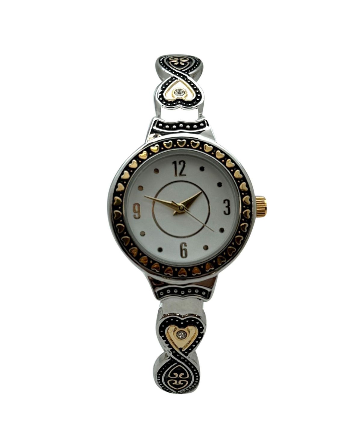Элегантные женские часы-браслет с сердечком, двухцветные
