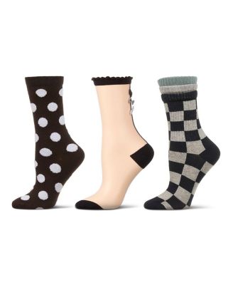 Women's 3 Pair Pack Fashion Crew Socks
