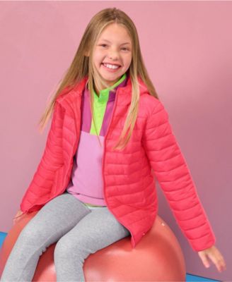 Girls FeatherFree Insulated Hooded Packable Jacket