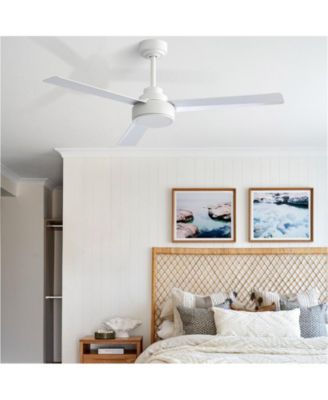 52-inch Modern 3-Blade without Light Ceiling Fan with Six Speed Remote Control and Timing Function