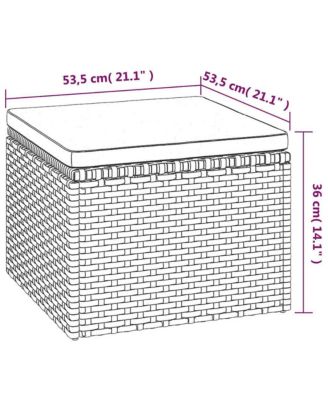 3-Seater Garden Sofa Grey PE Rattan 3 Seater Foldable