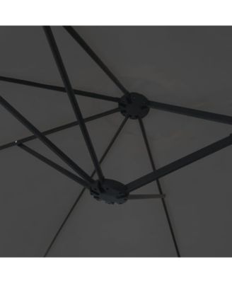 Garden Parasol Anthracite Polyester, Powder-Coated Iron