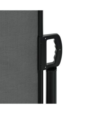 Retractable Side Awning Anthracite 100% polyester with PU coating