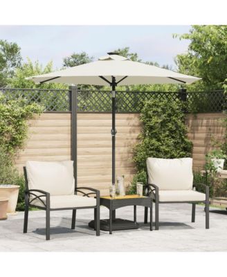 Garden Parasol White Fabric (100% polyester), steel Large