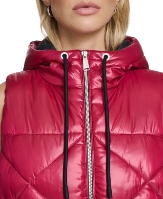 Women's Performance Diamond Quilt Hooded Puffer Vest