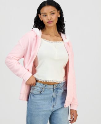 Love Tribe - Juniors' Hello Kitty Zip-Front Hoodie