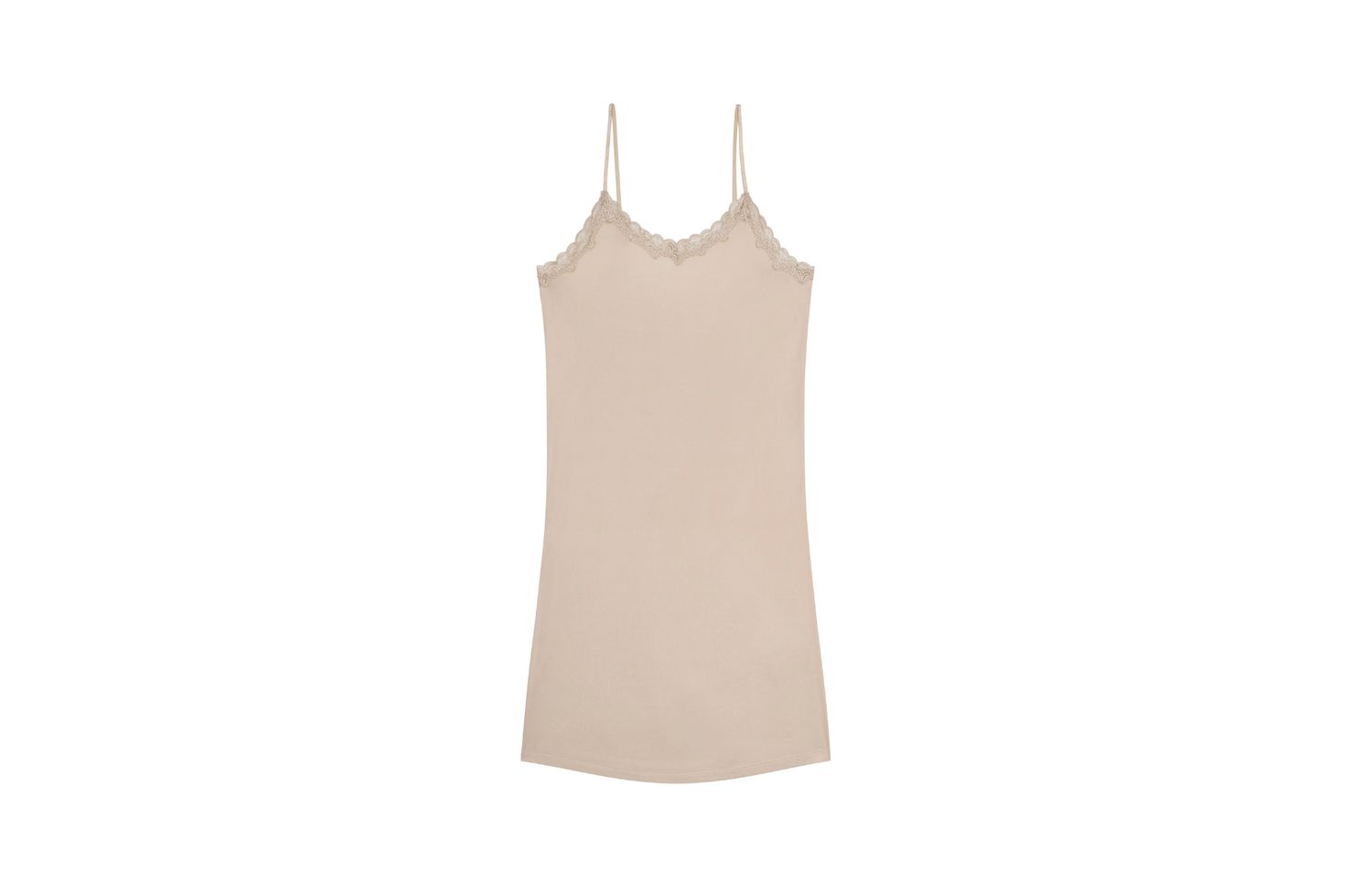 Women's Silk Blend Slip with Lace Trim