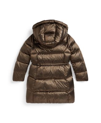 Girls' 7-16 Metallic Long Sleeves Outerwear Coat