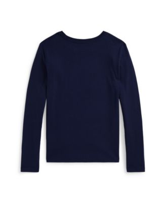 Girls' 7-16 Dog-Print Long-Sleeve T-Shirt