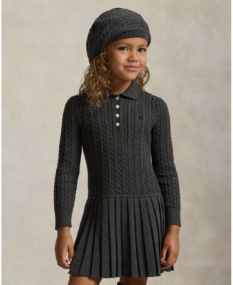 Polo Ralph Lauren - Girls 2T-6X Mini-Cable Long Sleeves Sweater Dress