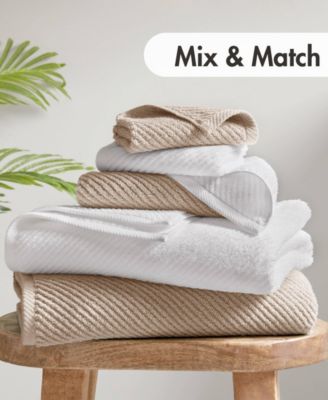 Diagonal Ribbed Cotton 4-Pc. Bath Towel Set