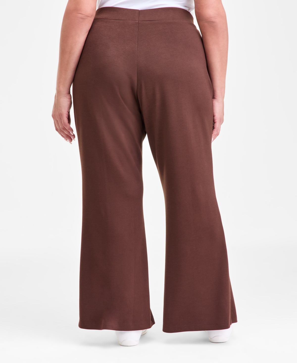 I.n.c. International Concepts Plus Pull-On Split-Hem Flare Pants, Macy's Exclusive