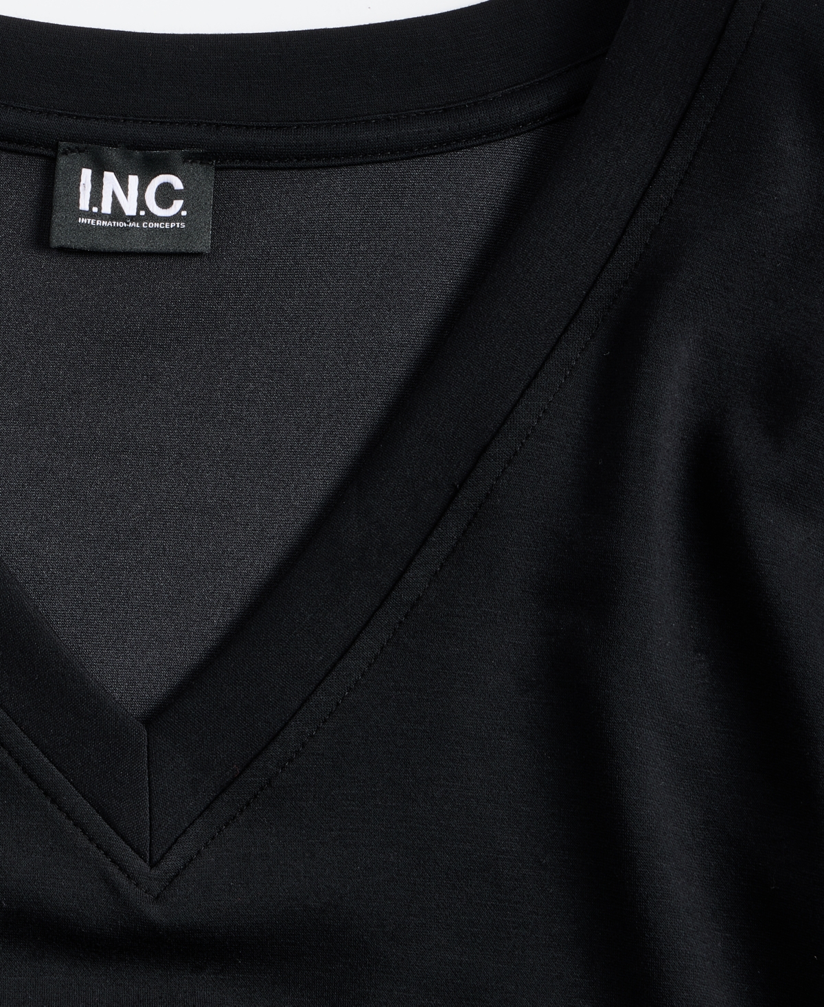 I.n.c. International Concepts Plus V-Neck Knit Long-Sleeve Top, Macy's Exclusive