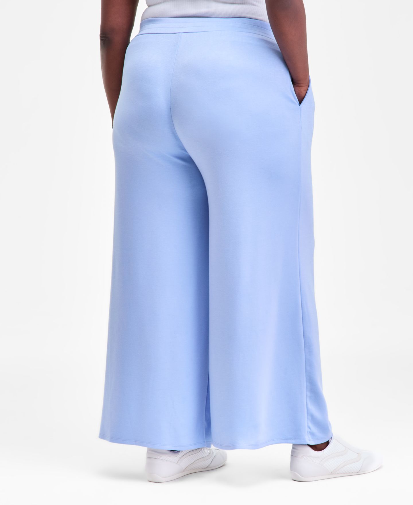 Женские брюки I.N.C. International Concepts Plus Size Pull-On Wide-Leg Sweatpants, цвет: Синий — фото 2