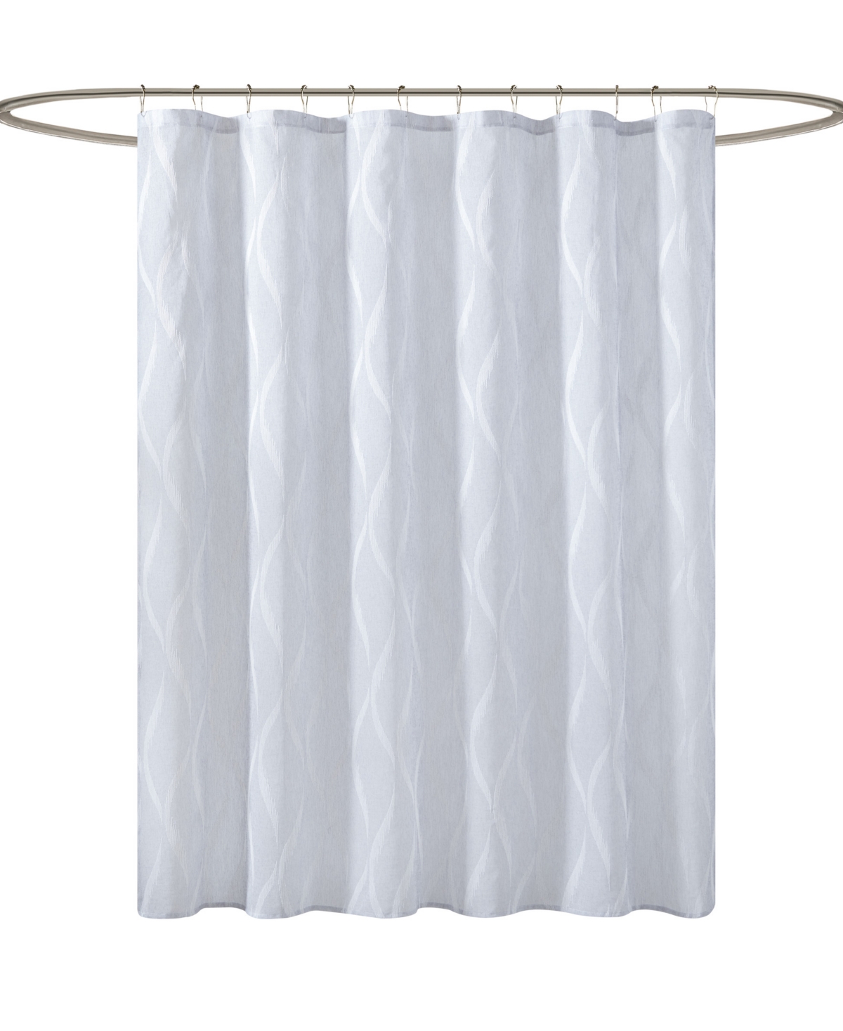 Madison Park Candice Sheer Shower Curtain, 72" X 72" In White