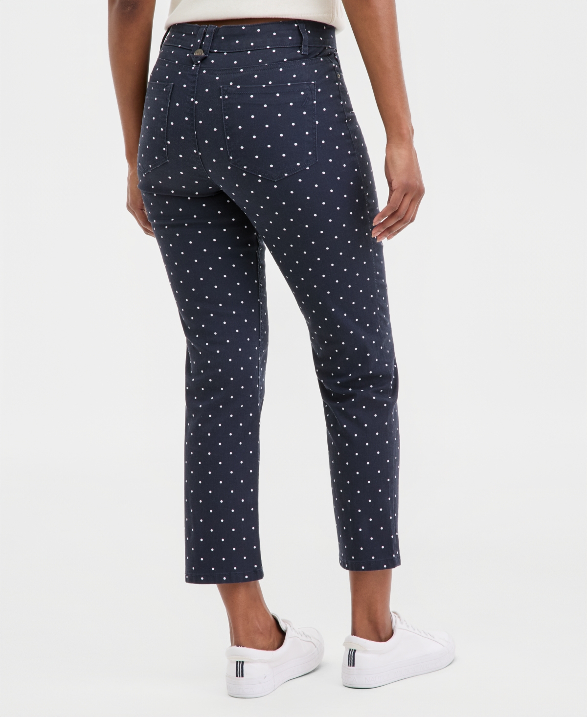 Nautica Jeans Women's Dot-Print Straight Ankle Pants