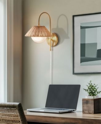 Laguna Rattan Weave Wall Sconce