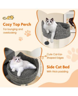 71'' Tall Cat Tree for Indoor Cats Modern Multi-Level Cat Tower Activity Center
