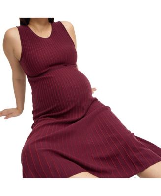 Maternity Ingrid + Isabel Seamless Striped Midi Sweater Dress