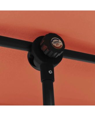 Garden Parasol Terracotta Polyester, Aluminum Medium