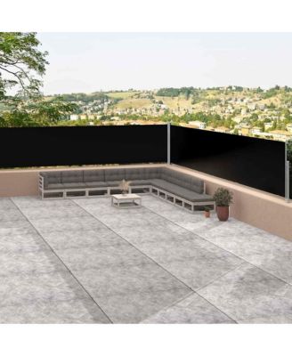 Side Awning Black Polyester with PU coating, Steel, Aluminum