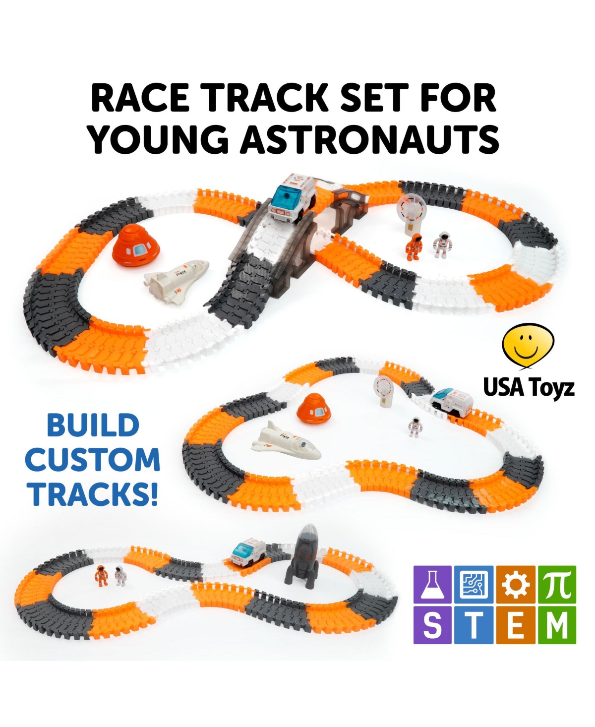 Usa Toyz Galactic Race Tracks for Kids- 250pk