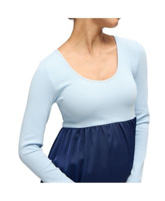 Maternity Ingrid + Isabel Mix Media Midi Dress