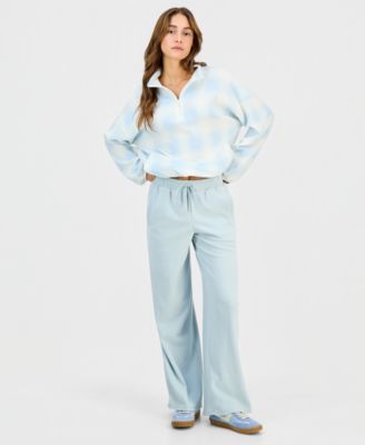 Hippie Rose - Juniors' Polar Fleece High-Rise Pants