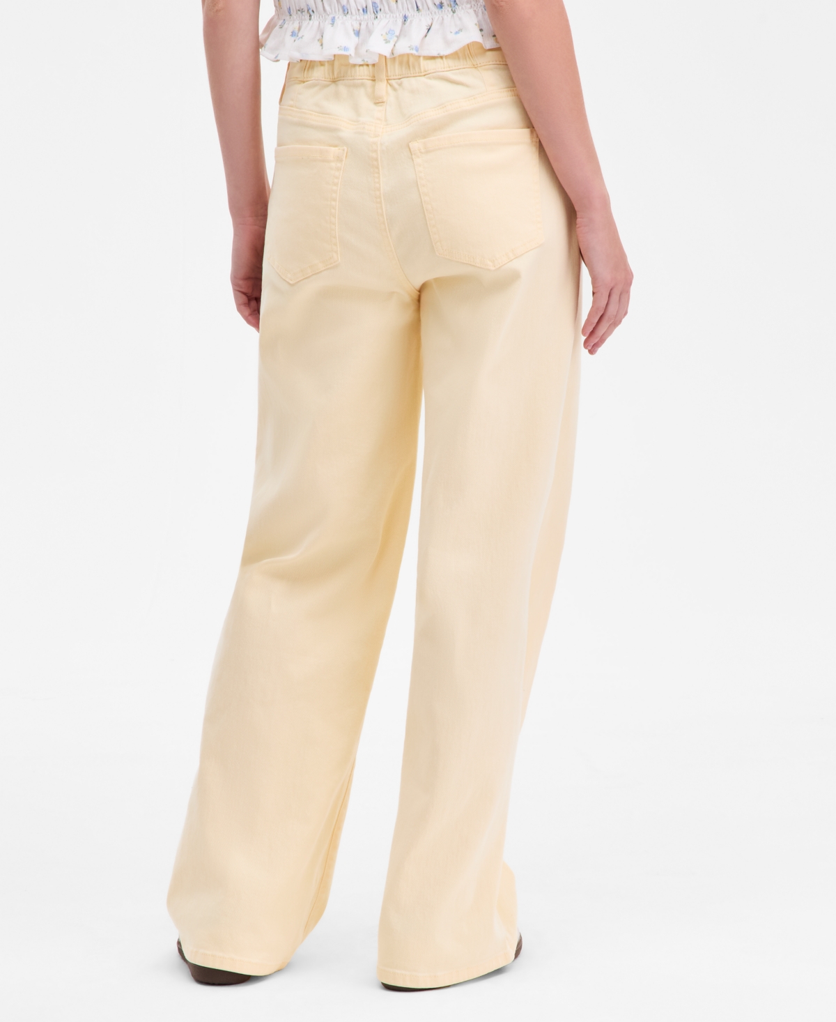 Celebrity Pink Juniors' Baggy Wide-leg Jeans In Neutral