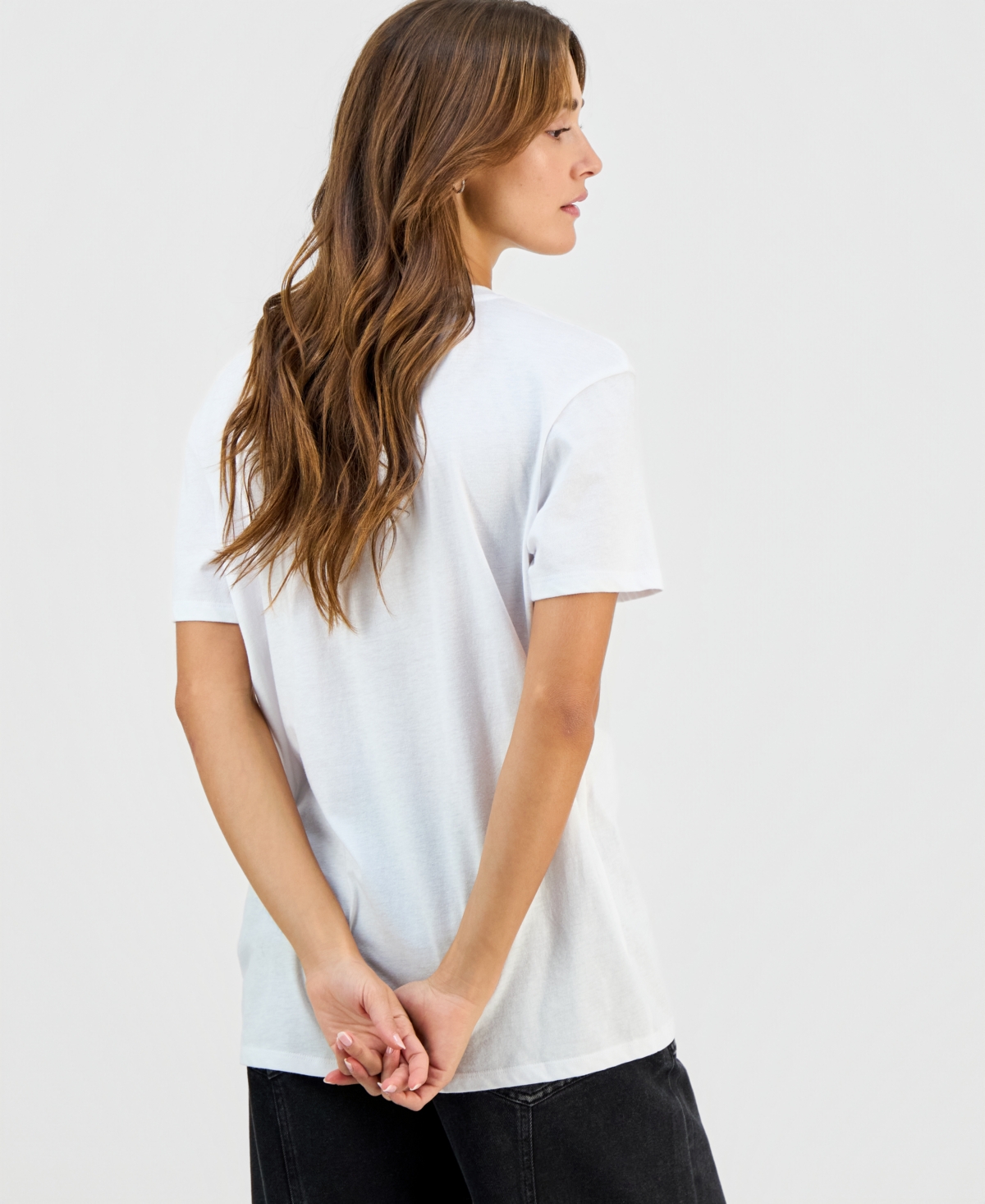 Self Esteem Juniors' Ibiza Seashell Crewneck Tee In White