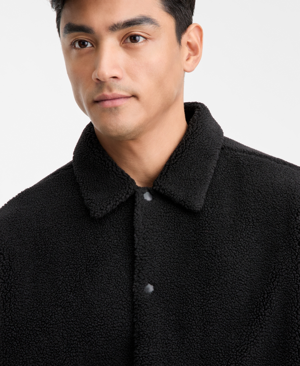 Hugo Boss Men's Ebolt Solid-Color Fleece Shirt Jacket