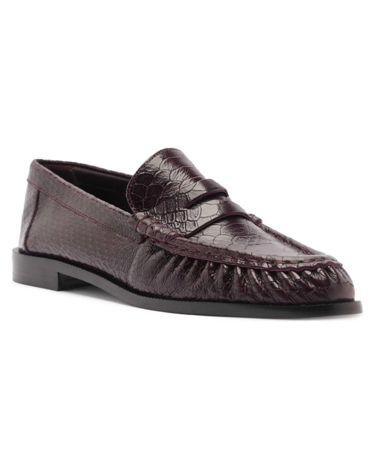Schutz Tyche Genuine Calf Hair Penny Loafer In Burgundy