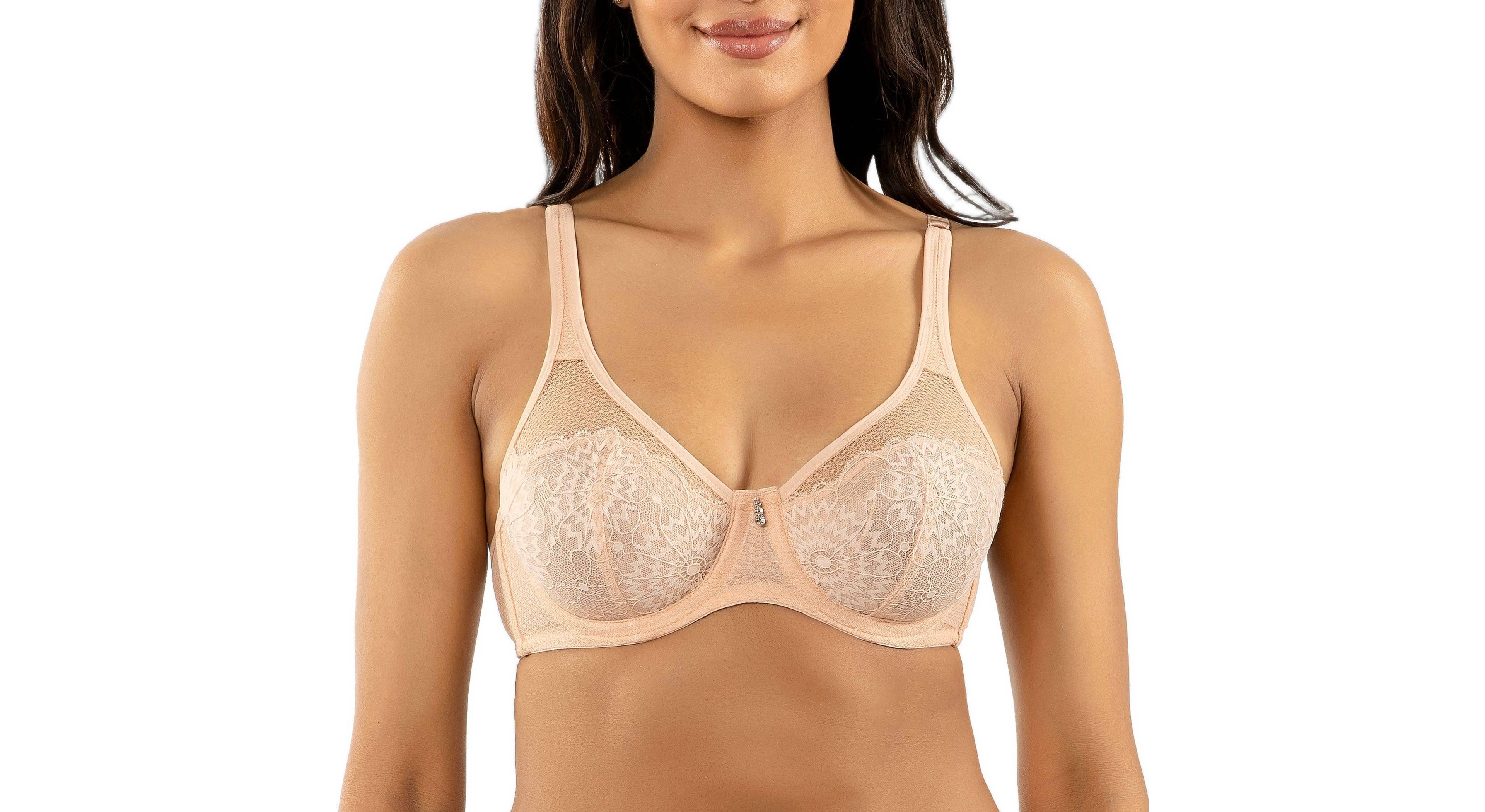 Parfait Women's Luxlacy Unlined Wired Bra, Cameo Rose
