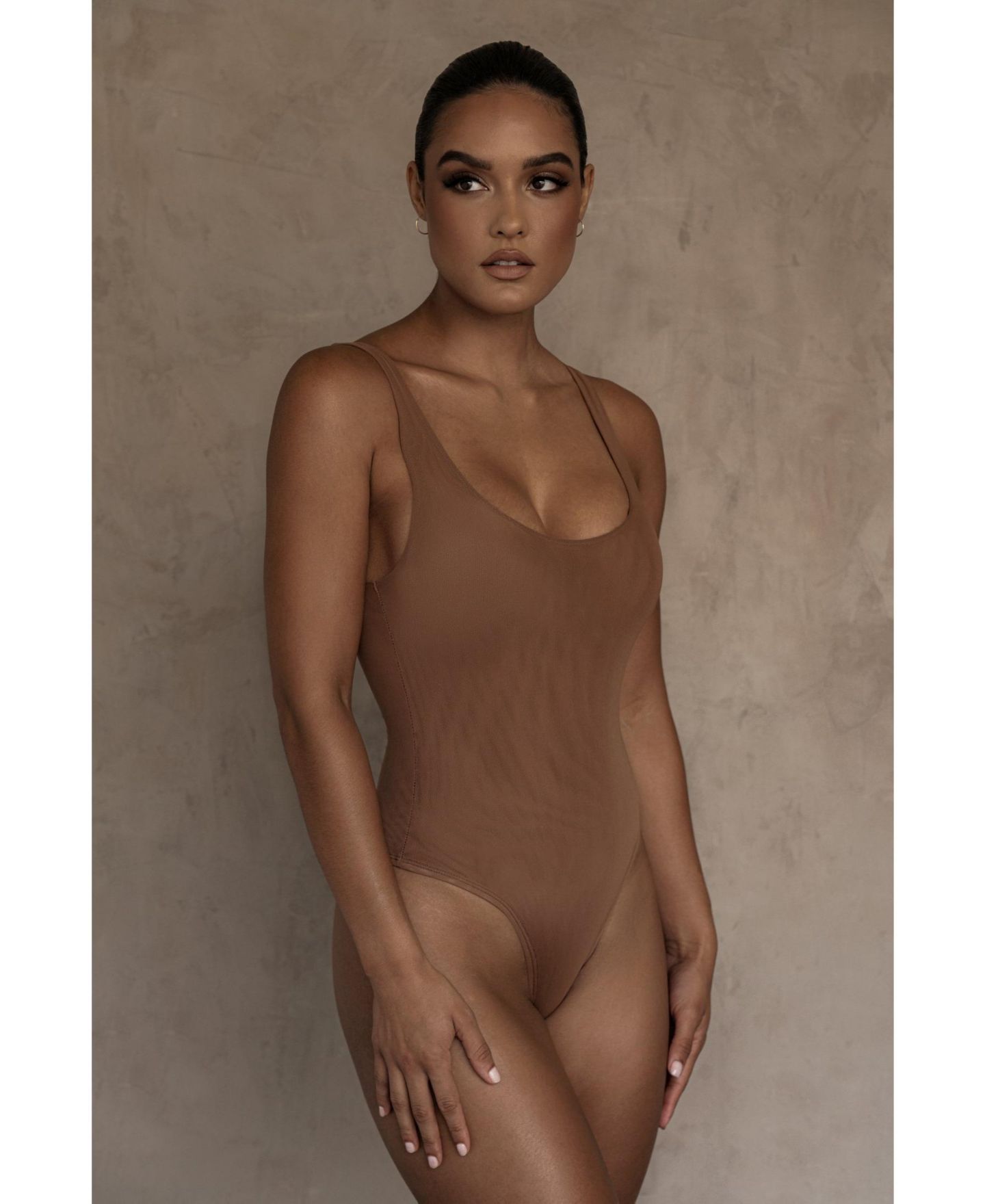 Боди Undergarment, сетка — JLUXLABEL, цвет: Коричневый — фото 3