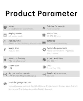 1.91'' Smart Watches for Women Men Photography multifunctional With Bluetooth Call, Health Monitoring, IP67