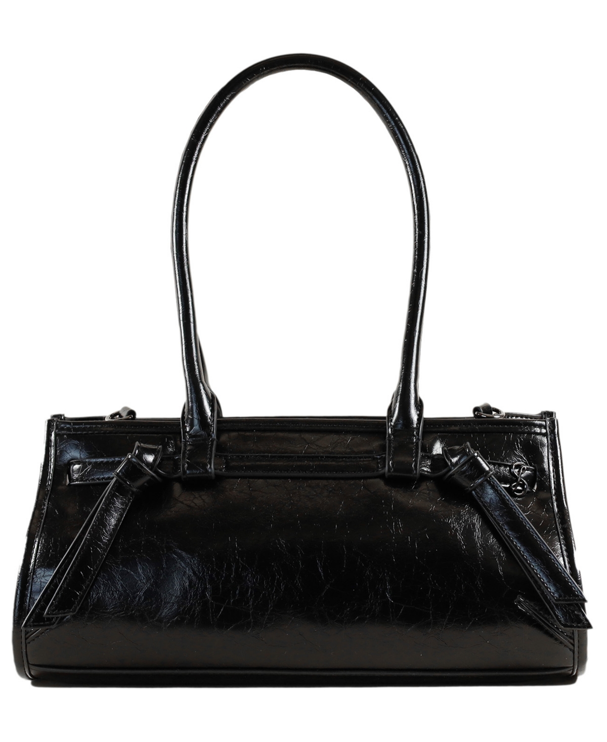 Sam & Libby Onyx Belted Satchel Bag In Black