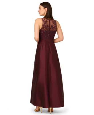 Women's Beaded Taffeta Ball Gown