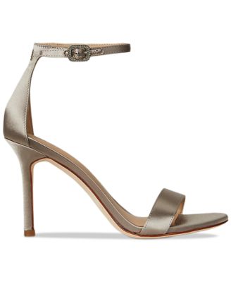 Women's Allie Pav&eacute;-Buckle Satin Sandals