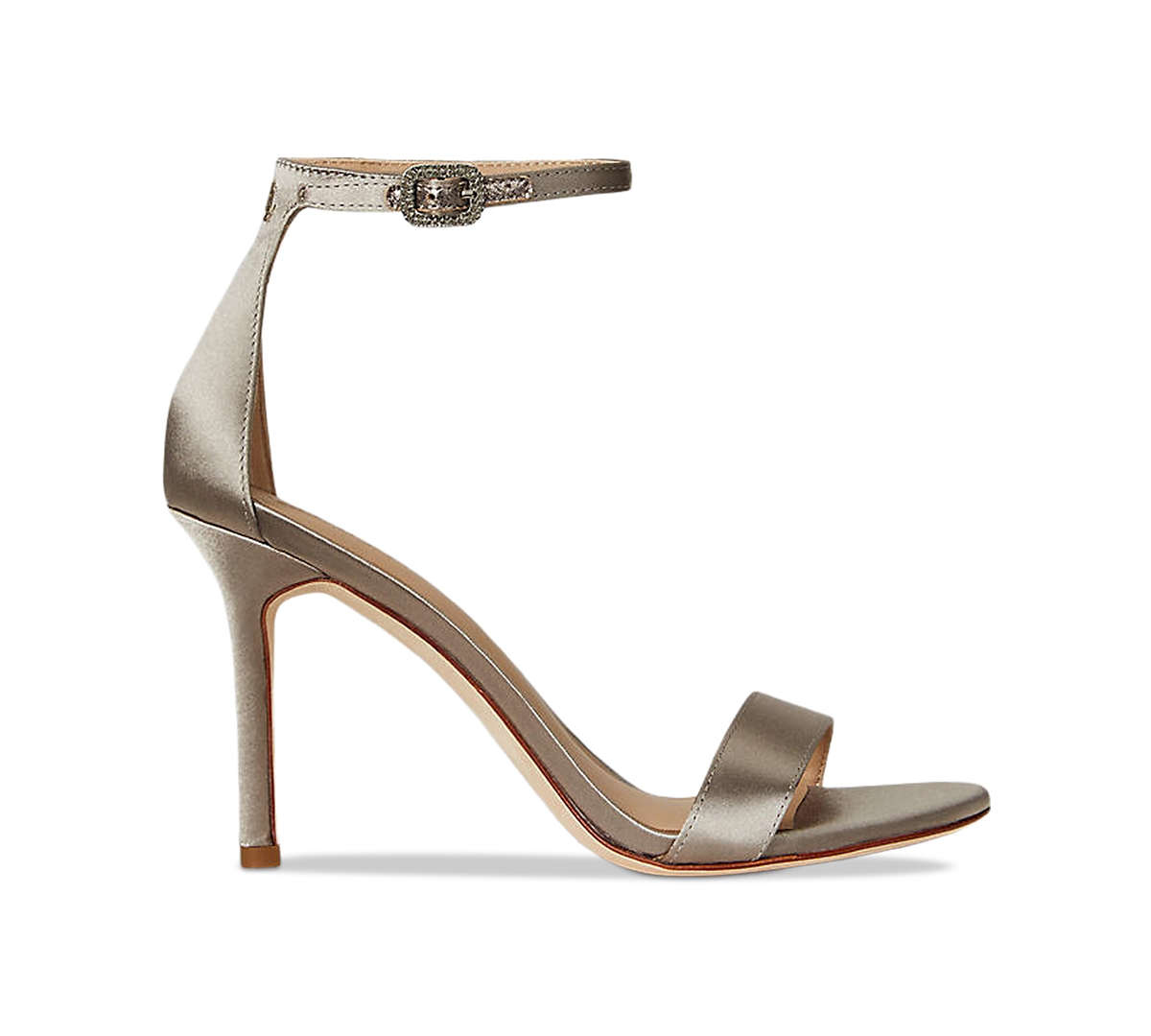 Ralph Lauren Women's Allie Pave-buckle Satin Sandals In Brown