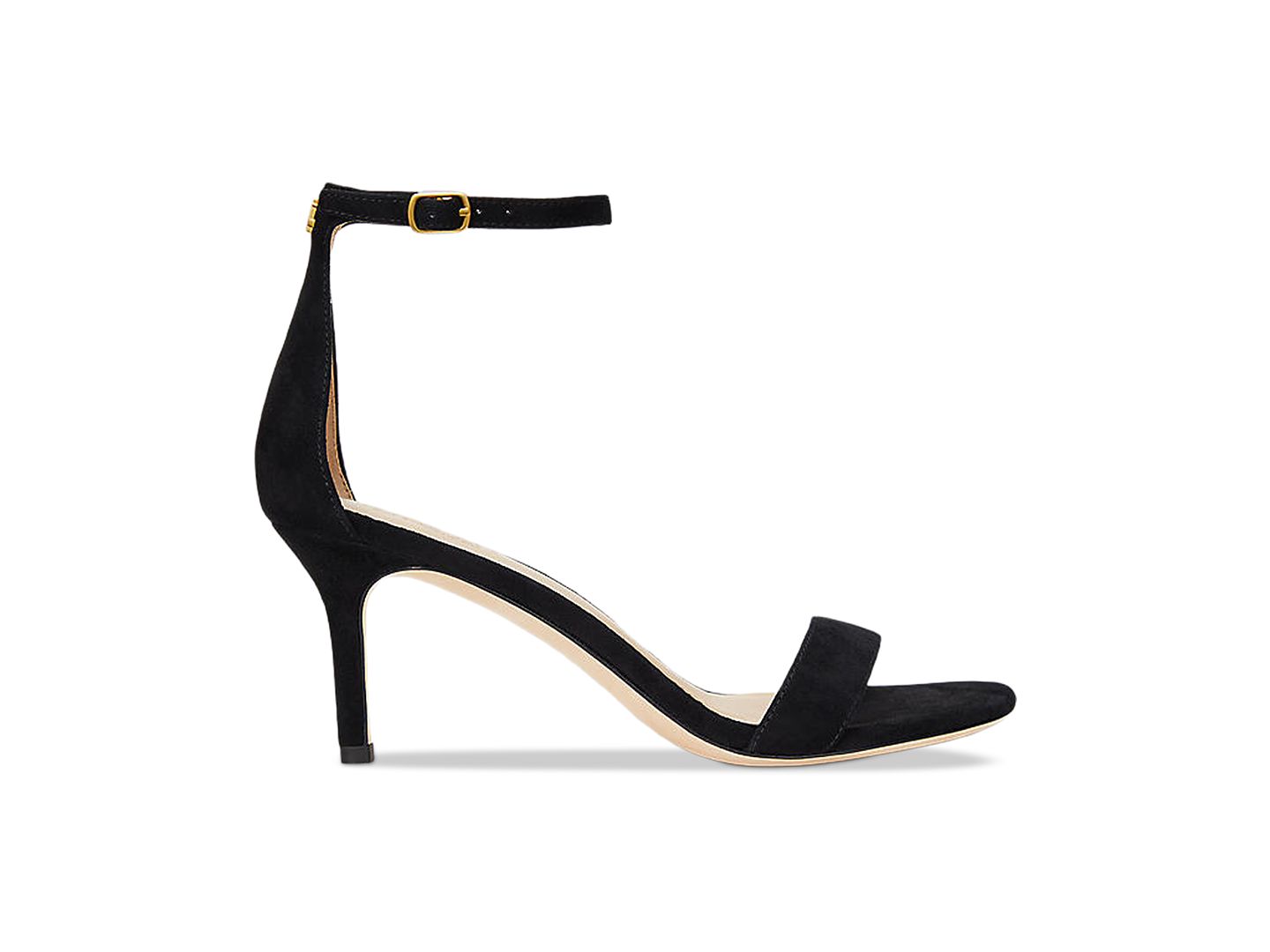 Женские сандалии Lauren Ralph Lauren Allie Stiletto Heel, цвет: Чёрный замшевый — фото 2