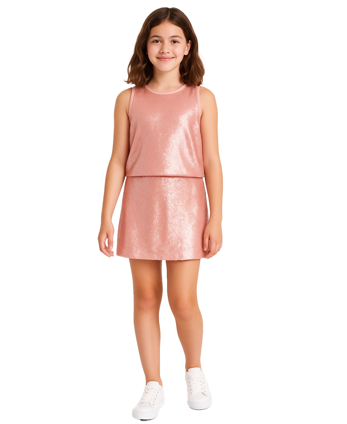 Habitual Kid Girls 7-16 Sequin Pull-on Mini Skirt In Pink