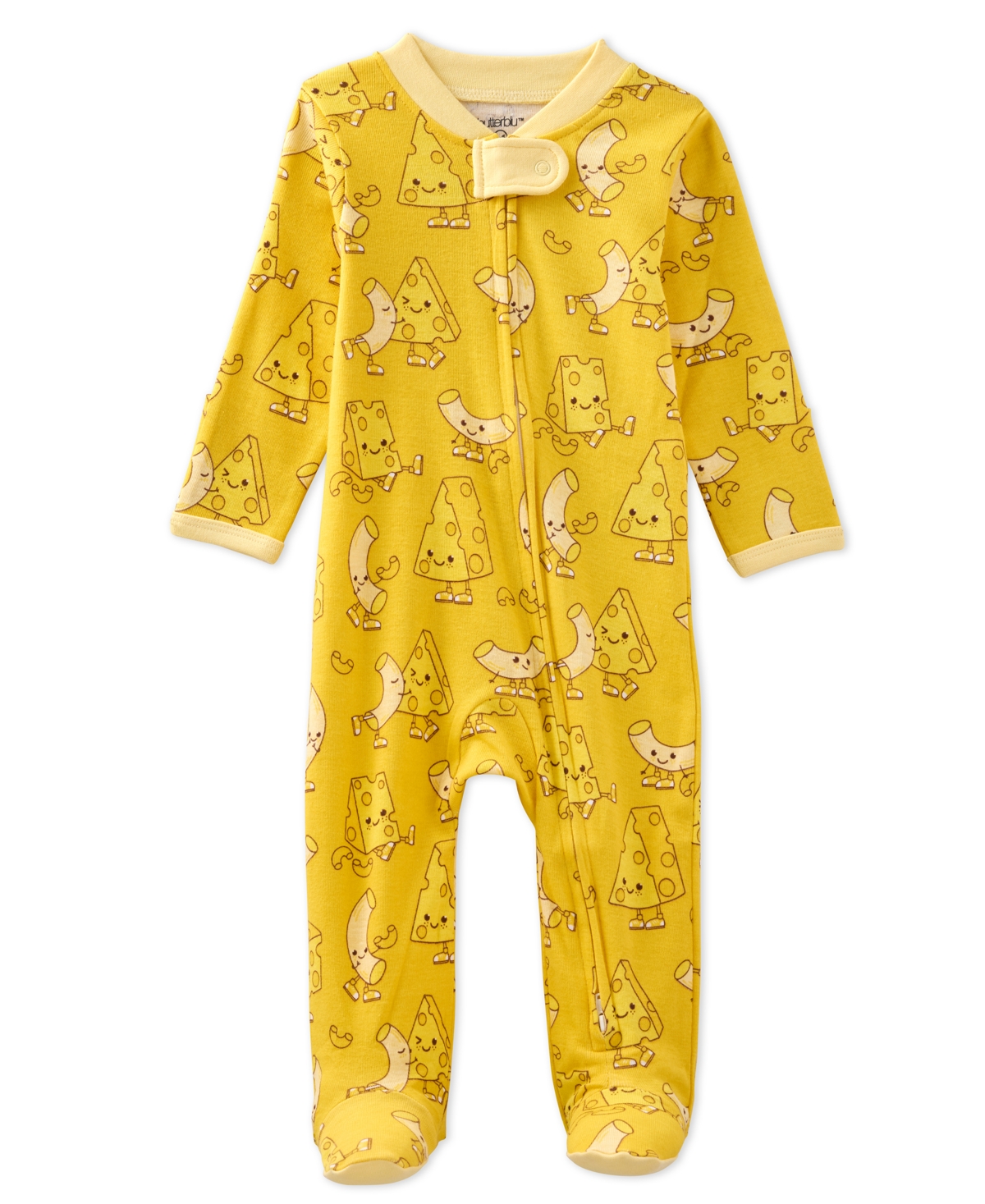 Butterblu Baby Scout Sleep And Play Bodysuit In Yellow